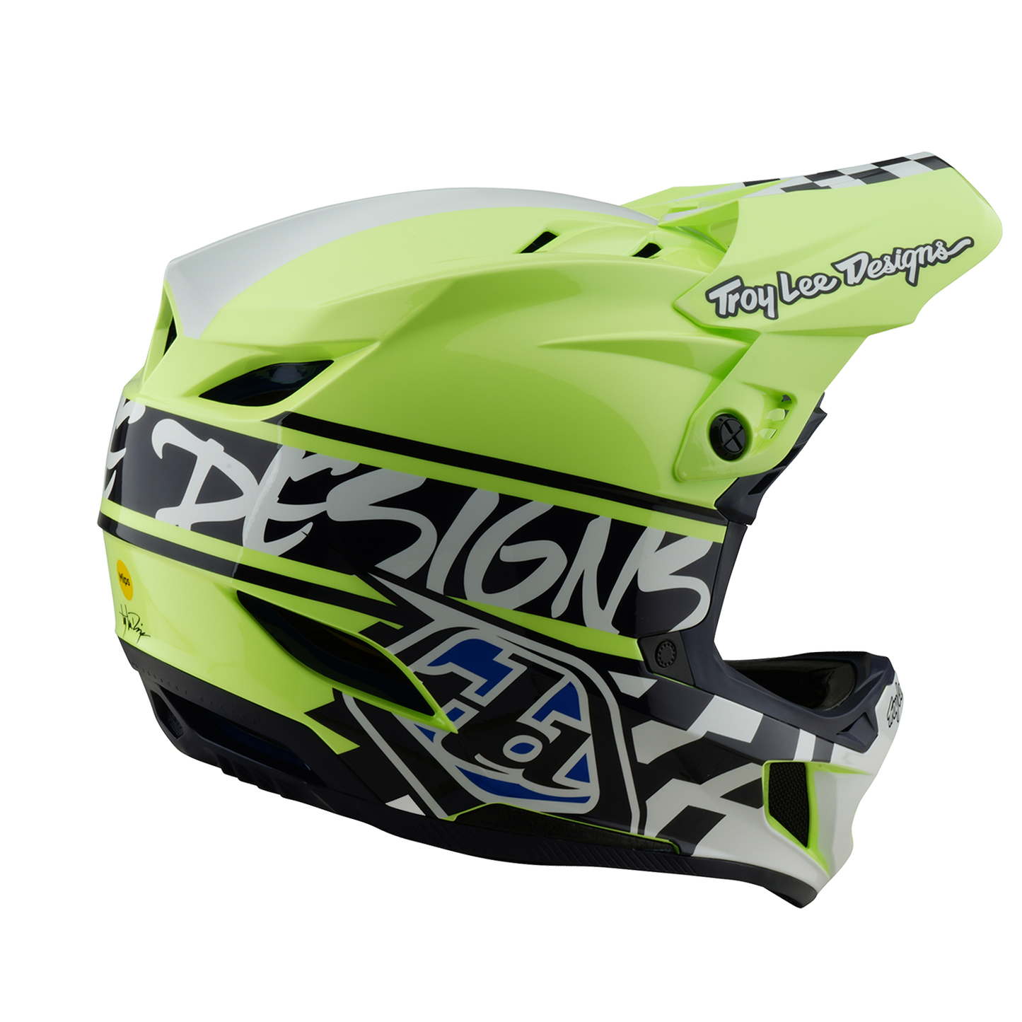 Κράνος MTB TROY LEE DESIGN D4 POLYACRYLITE MIPS FIFTY 50 Κίτρινο/Μπλε