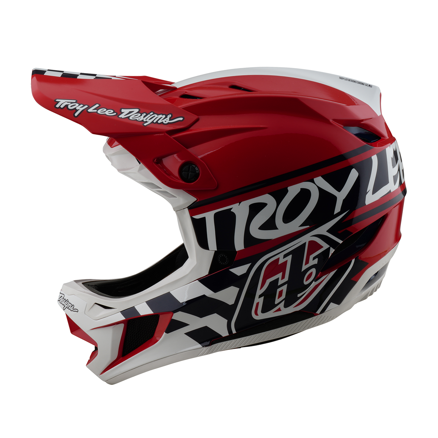 TROY LEE DESIGN D4 POLYACRYLITE FIFTY 50 κράνος MTB Λευκό/κόκκινο