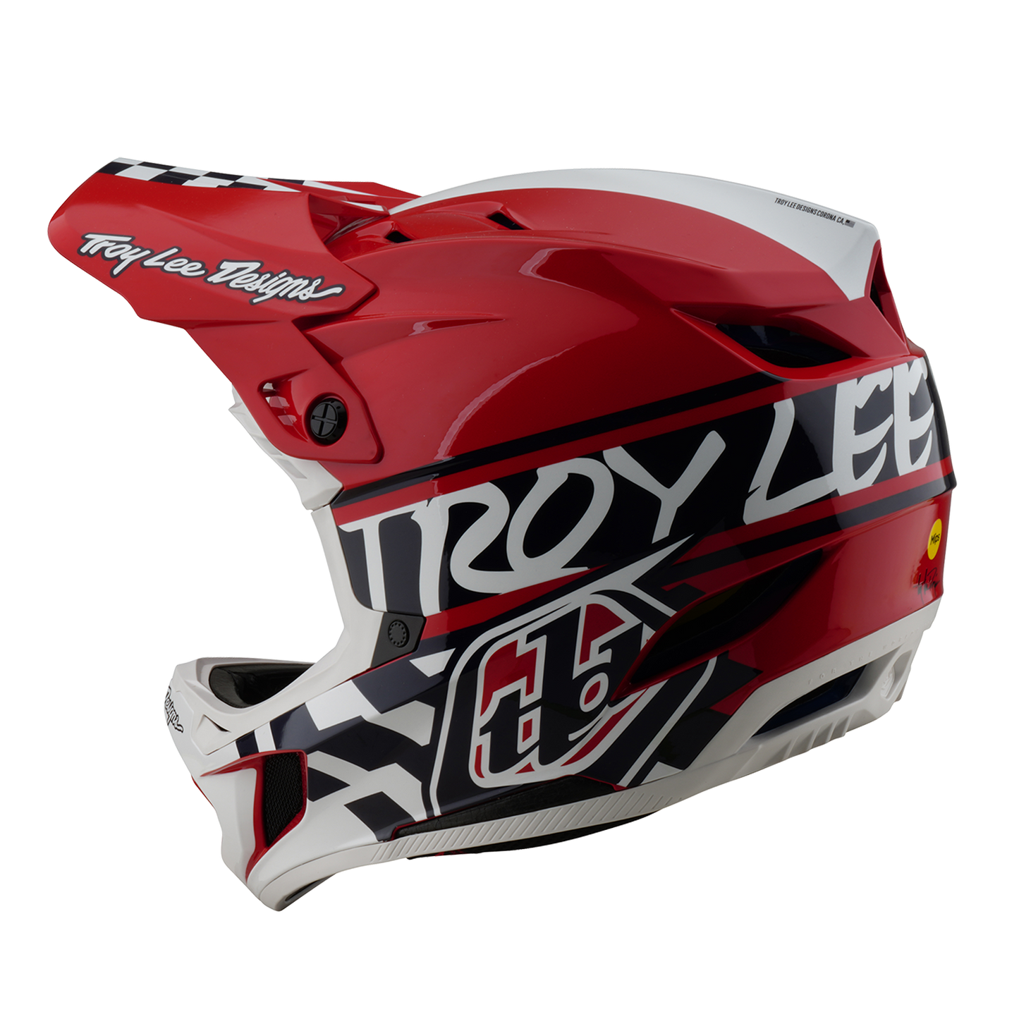 TROY LEE DESIGN D4 POLYACRYLITE FIFTY 50 κράνος MTB Λευκό/κόκκινο