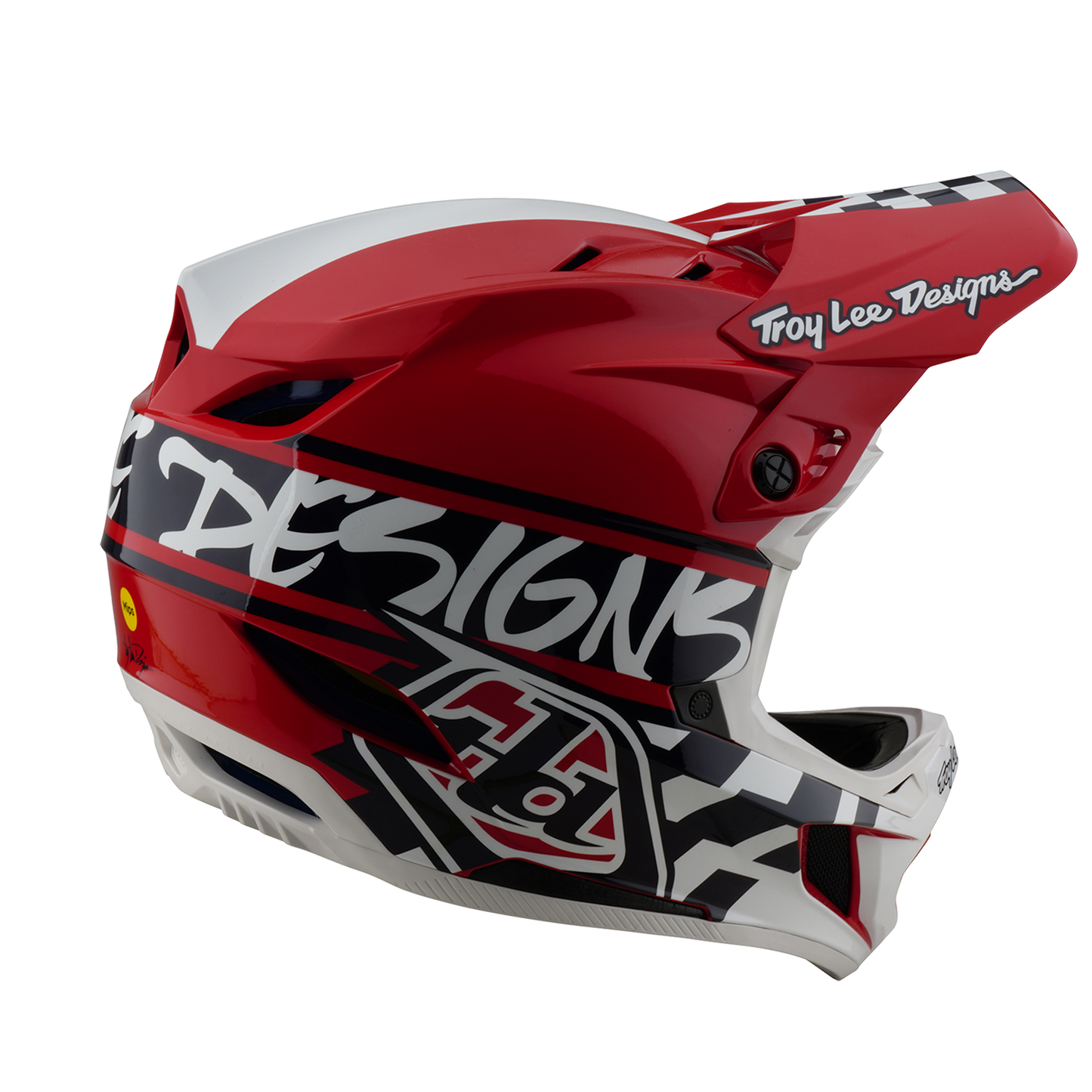 TROY LEE DESIGN D4 POLYACRYLITE FIFTY 50 κράνος MTB Λευκό/κόκκινο