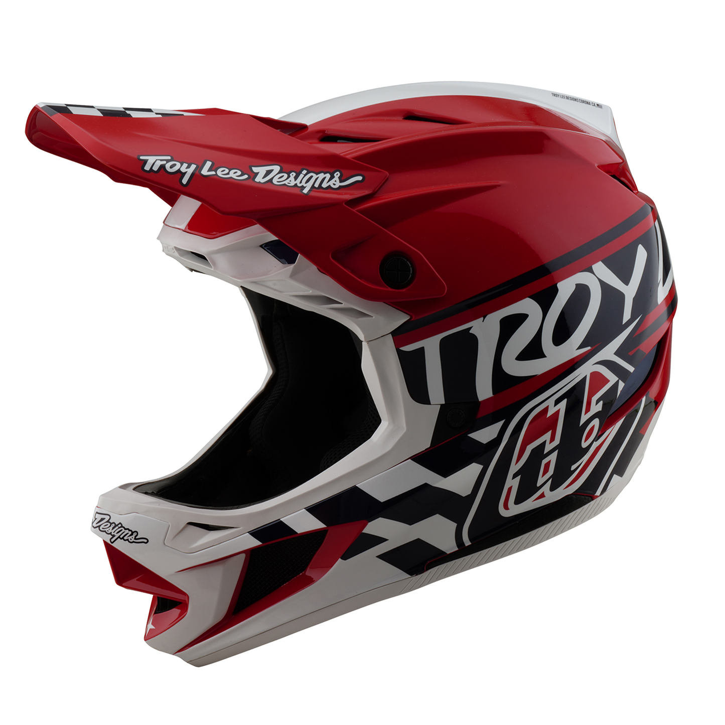 TROY LEE DESIGN D4 POLYACRYLITE FIFTY 50 κράνος MTB Λευκό/κόκκινο