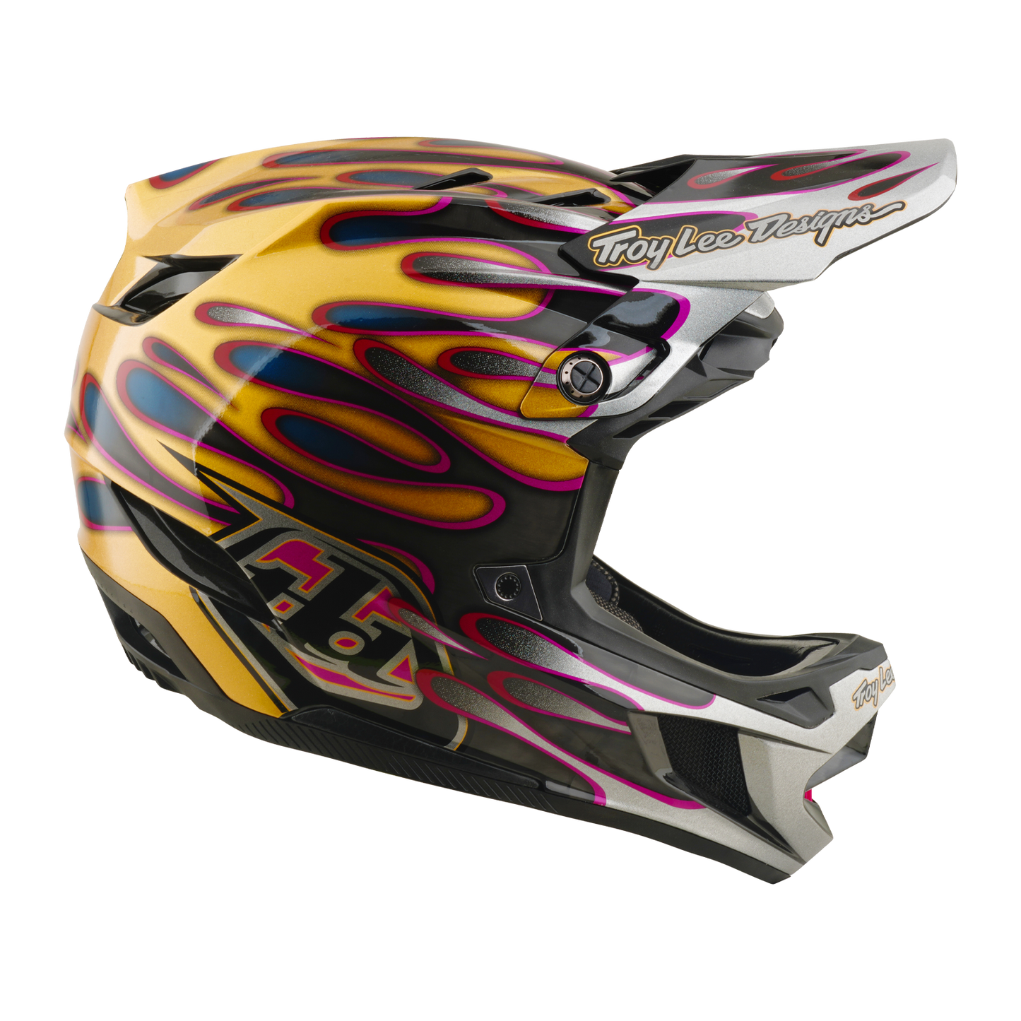 TROY LEE DESIGNS D4 CARBON MIPS Overspray Gold/Black MTB κράνος