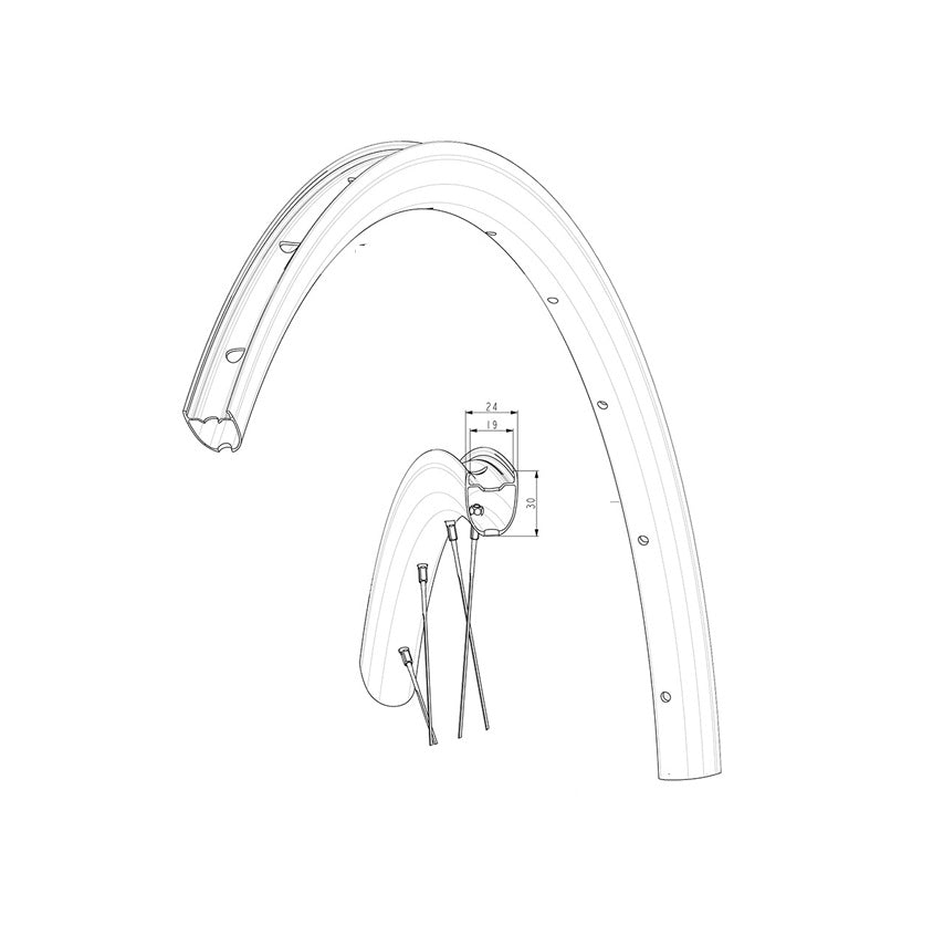 MAVIC KSYRIUM30 2024 Κιτ μπροστινού τροχού
