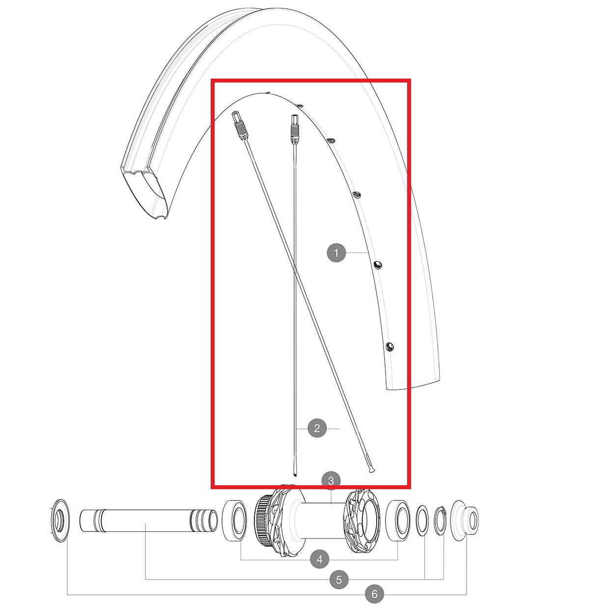 KIT 12 ΕΜΠΡΌΣ/ΠΊΣΩ COSMIC SLR 65 DISC AERO STAINLESS SPOKE 259MM M6/6