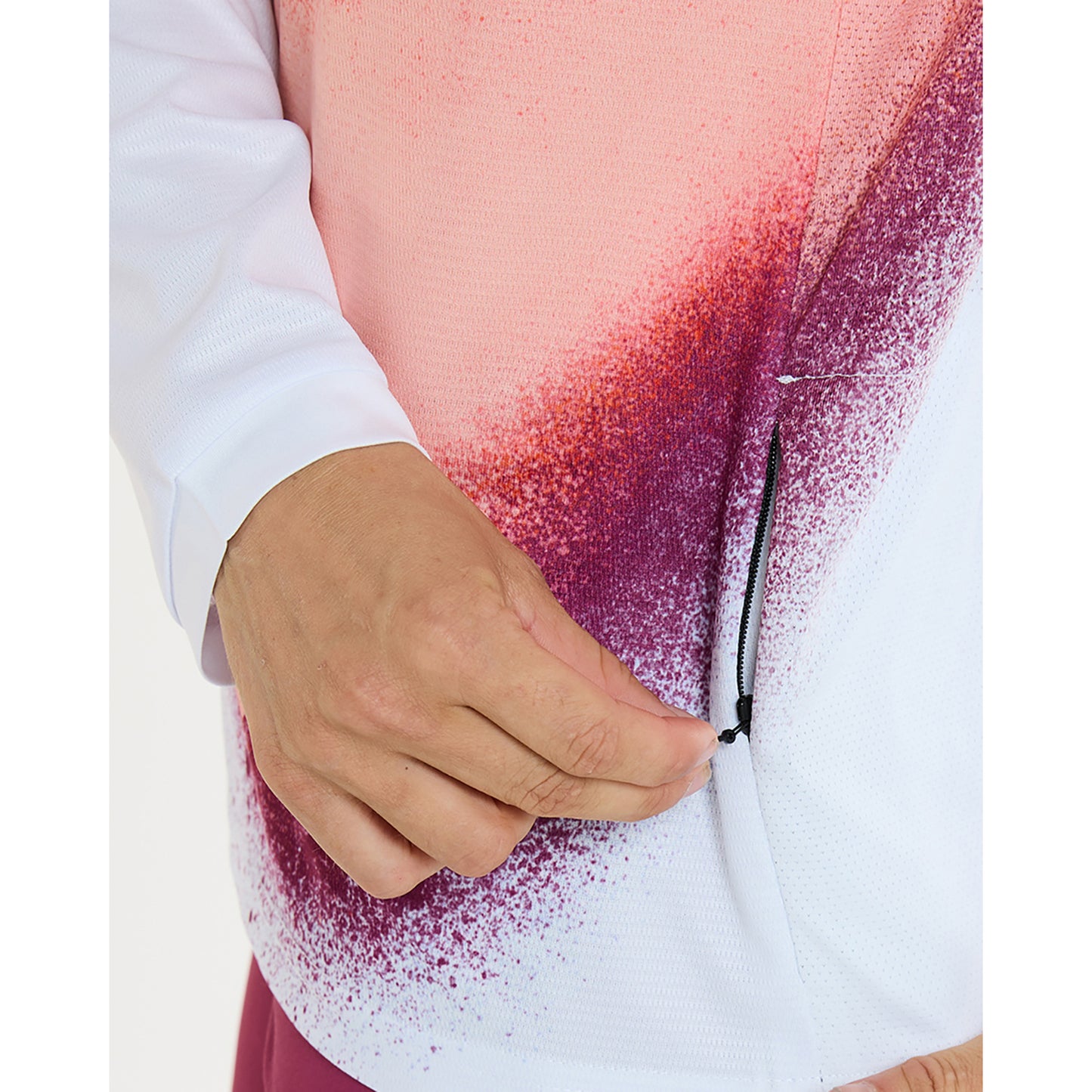 Γυναικείο DHARCO GRAVITY FIREBIRD Long Sleeve Jersey Λευκό/Πορτοκαλί