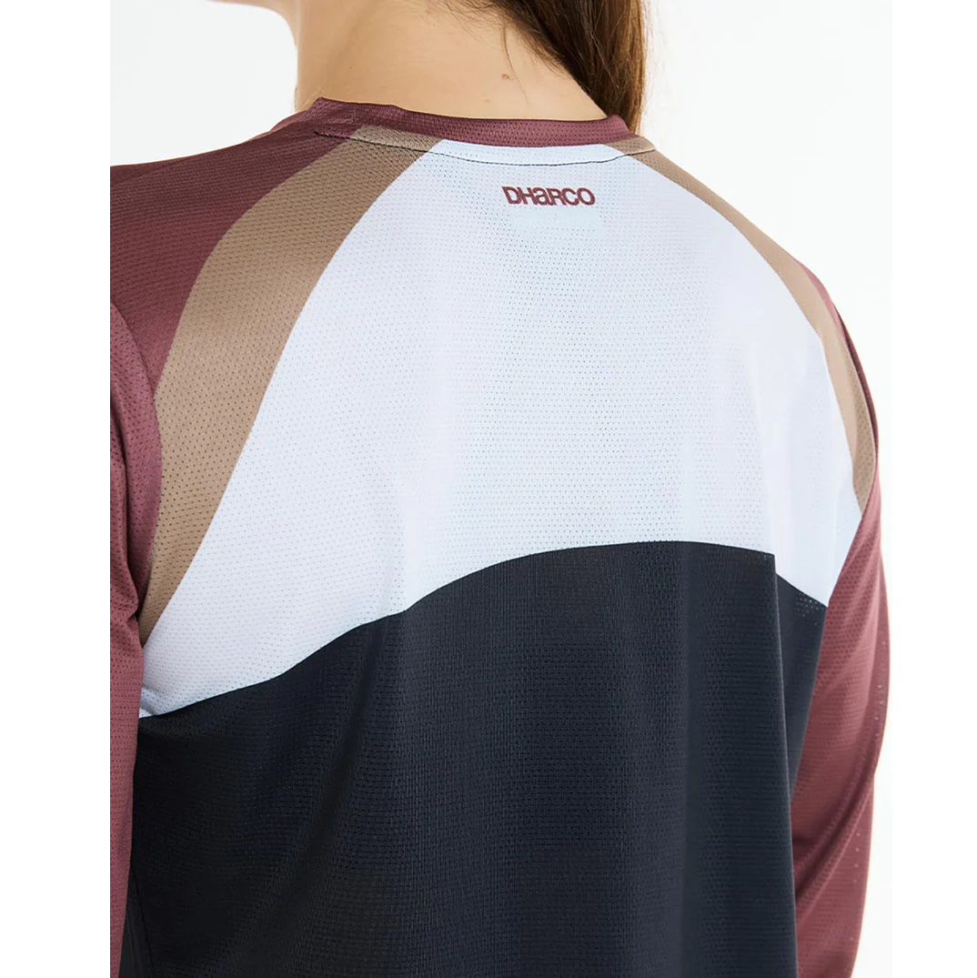 Γυναικείο DHARCO RACE LOTUS Long Sleeve Jersey Μαύρο/Μπρονζέ