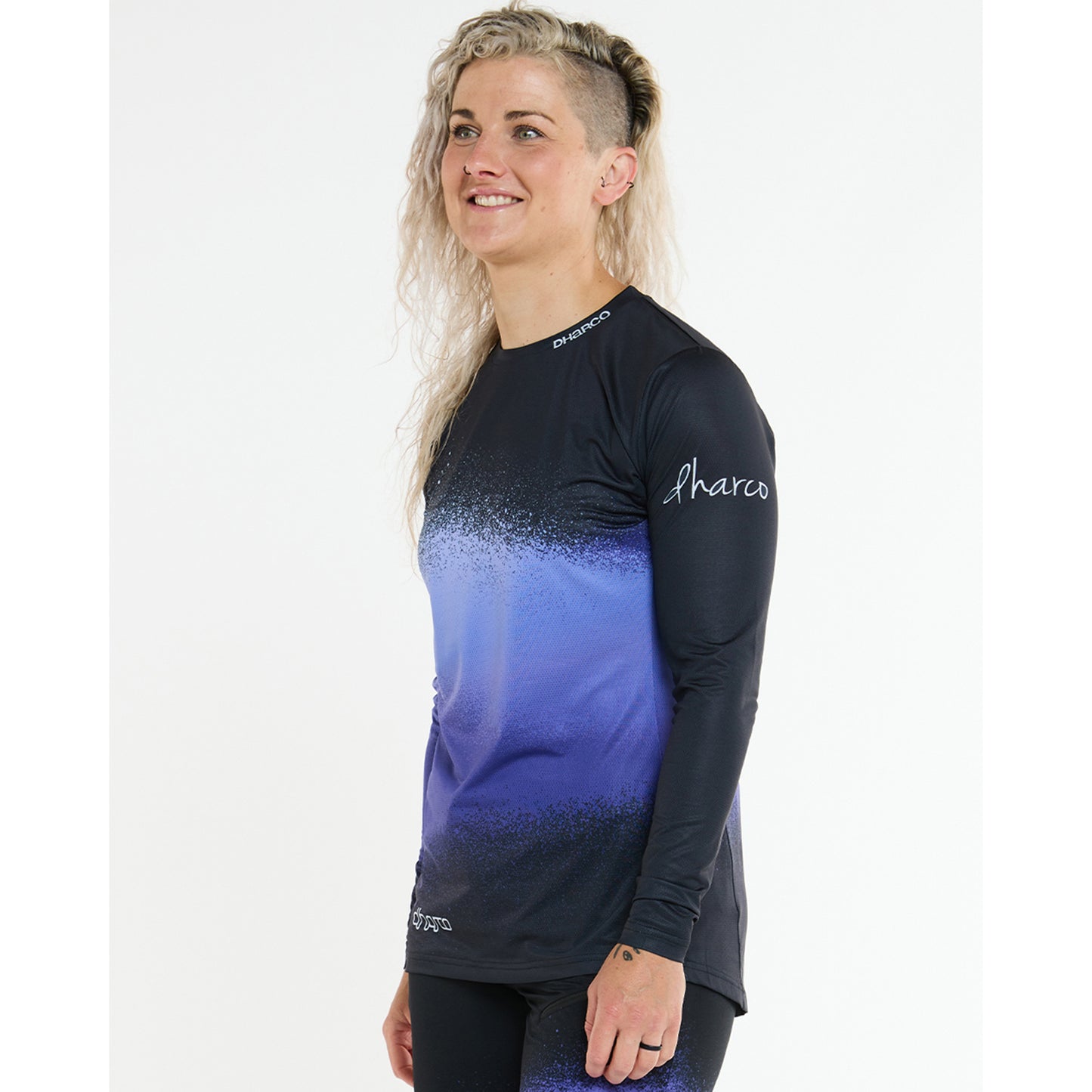 Γυναικείο DHARCO RACE ULTRA VIOLET Long Sleeve Jersey Μαύρο/Μωβ