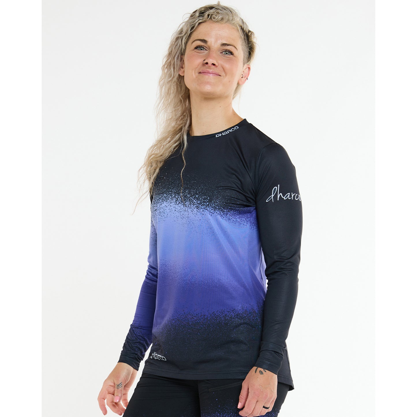 Γυναικείο DHARCO RACE ULTRA VIOLET Long Sleeve Jersey Μαύρο/Μωβ