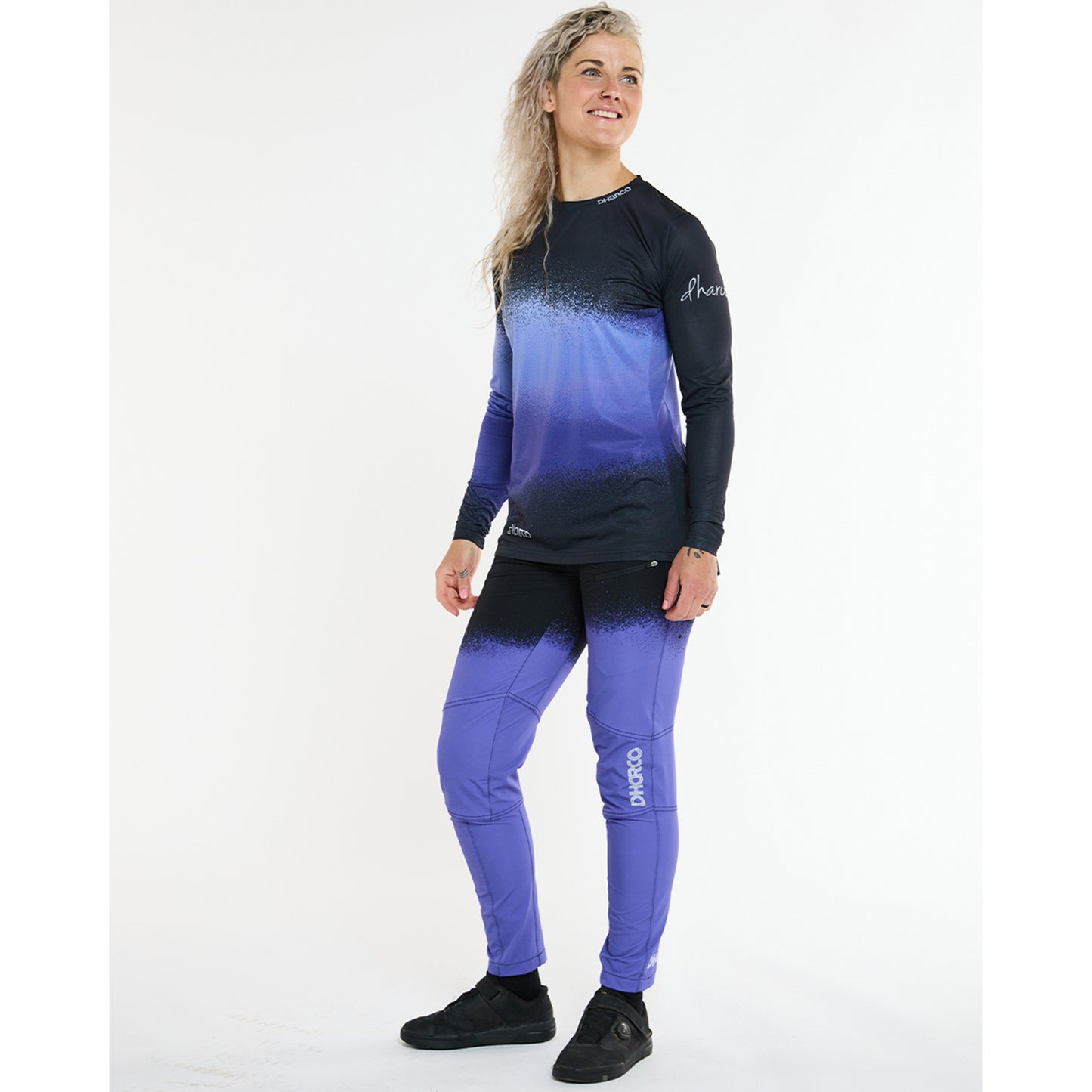 Γυναικείο DHARCO RACE ULTRA VIOLET Long Sleeve Jersey Μαύρο/Μωβ