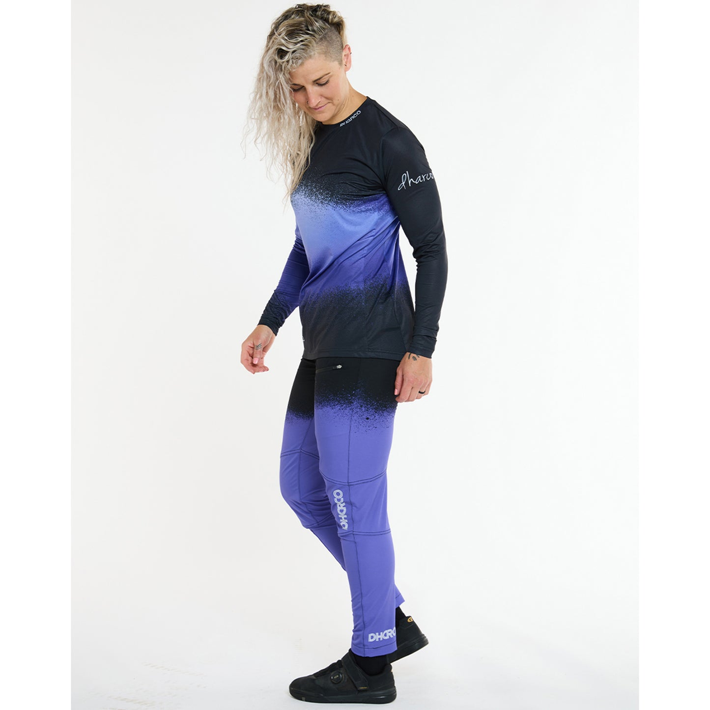 Γυναικείο DHARCO RACE ULTRA VIOLET Long Sleeve Jersey Μαύρο/Μωβ