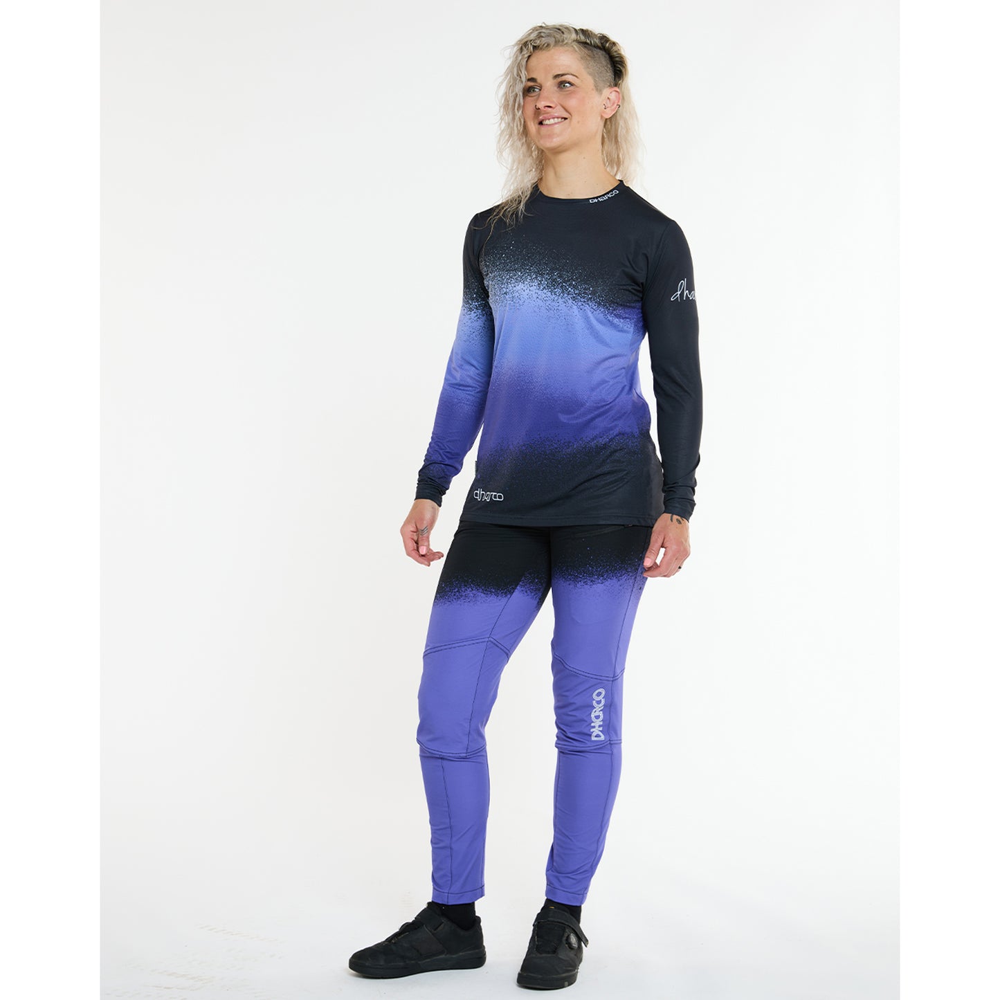 Γυναικείο DHARCO RACE ULTRA VIOLET Long Sleeve Jersey Μαύρο/Μωβ