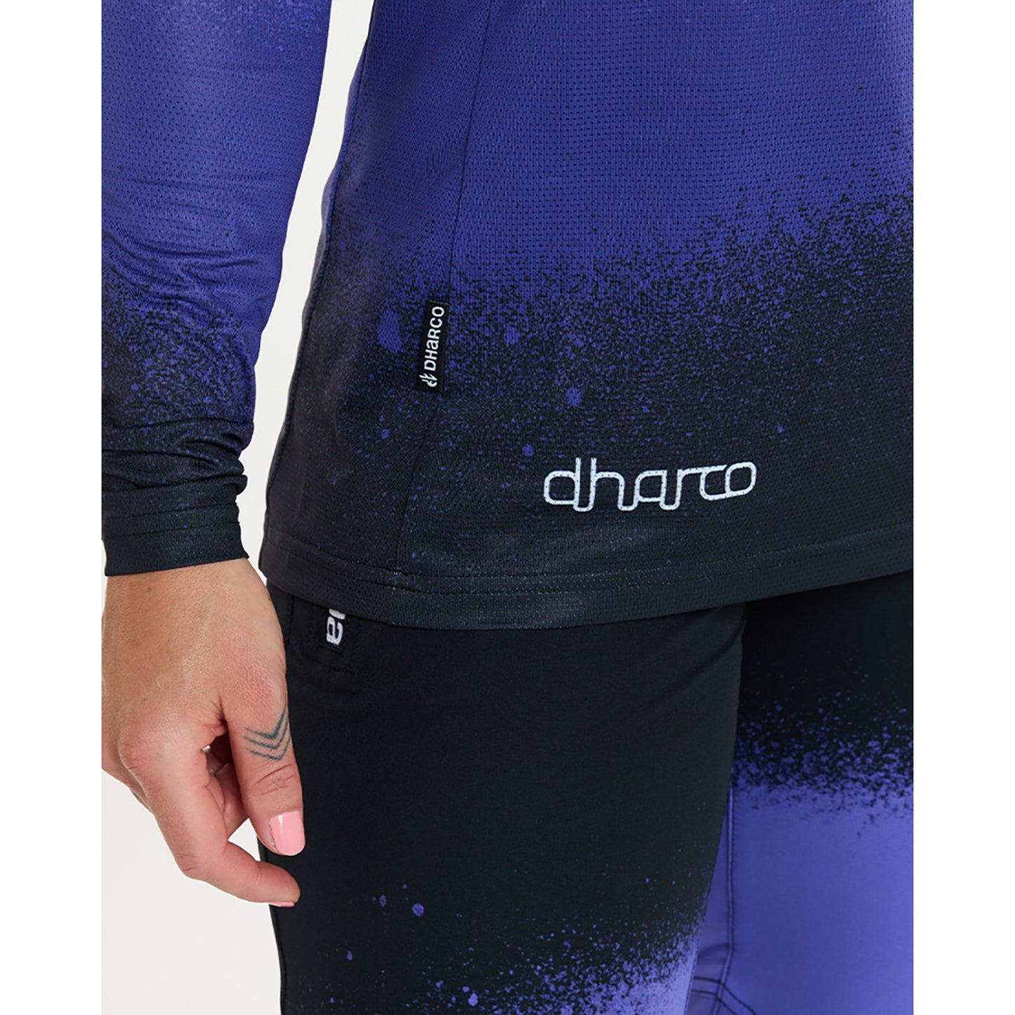 Γυναικείο DHARCO RACE ULTRA VIOLET Long Sleeve Jersey Μαύρο/Μωβ