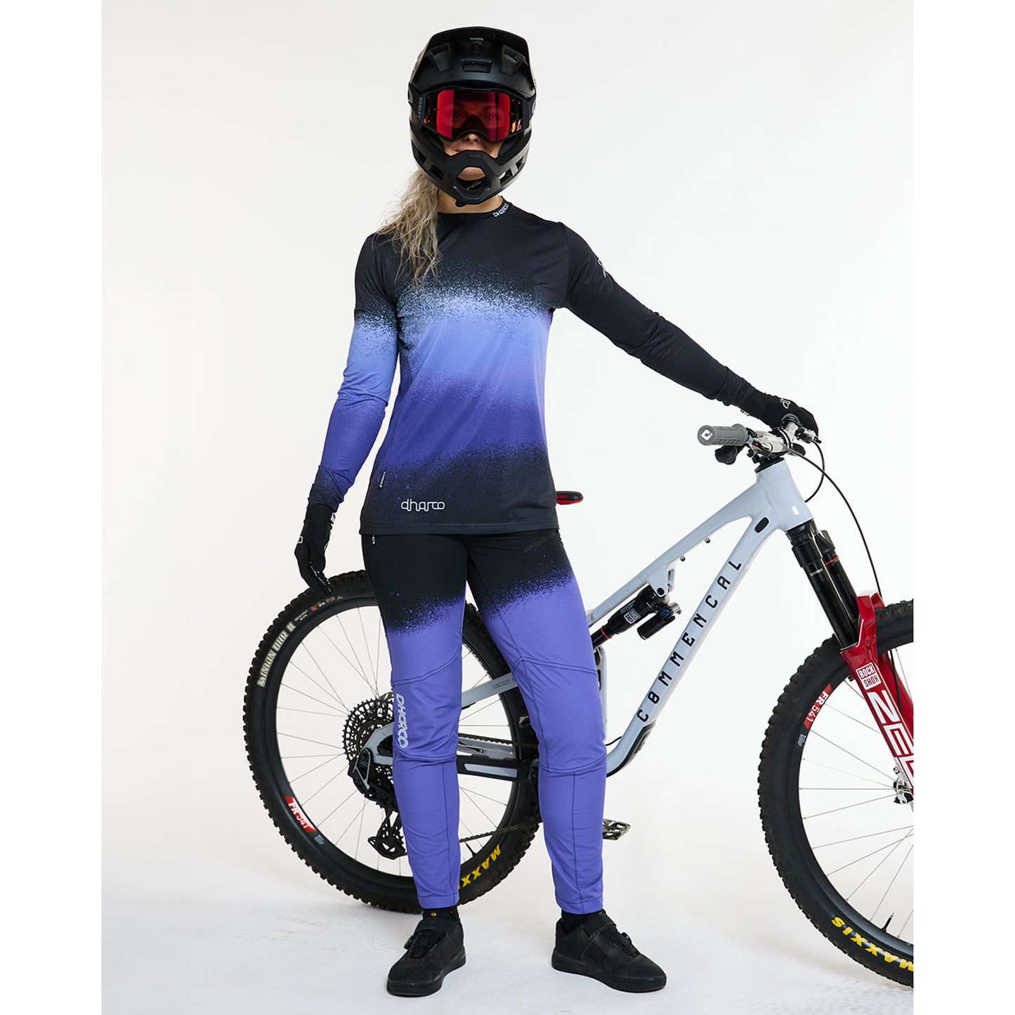 Γυναικείο DHARCO RACE ULTRA VIOLET Long Sleeve Jersey Μαύρο/Μωβ