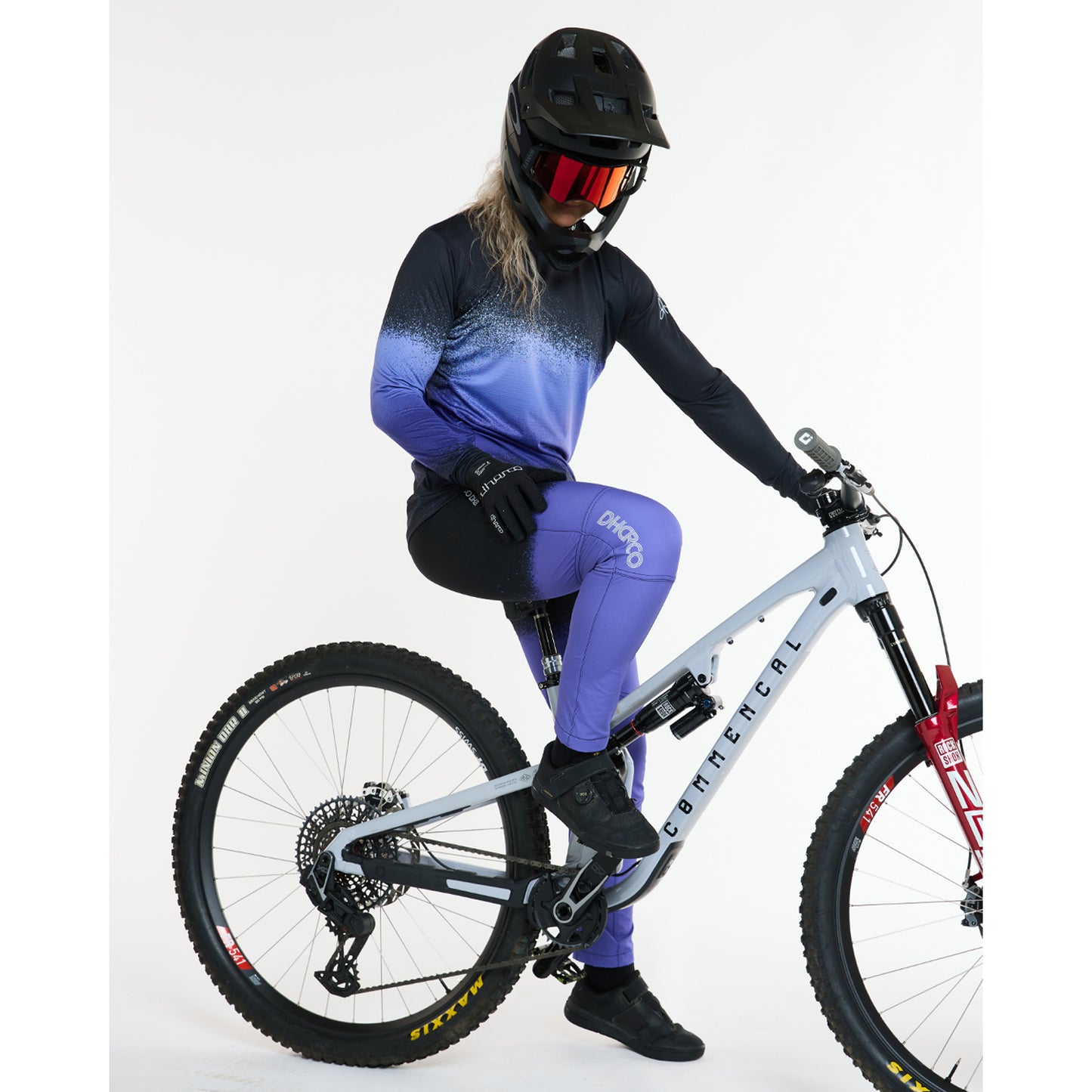 Γυναικείο DHARCO RACE ULTRA VIOLET Long Sleeve Jersey Μαύρο/Μωβ