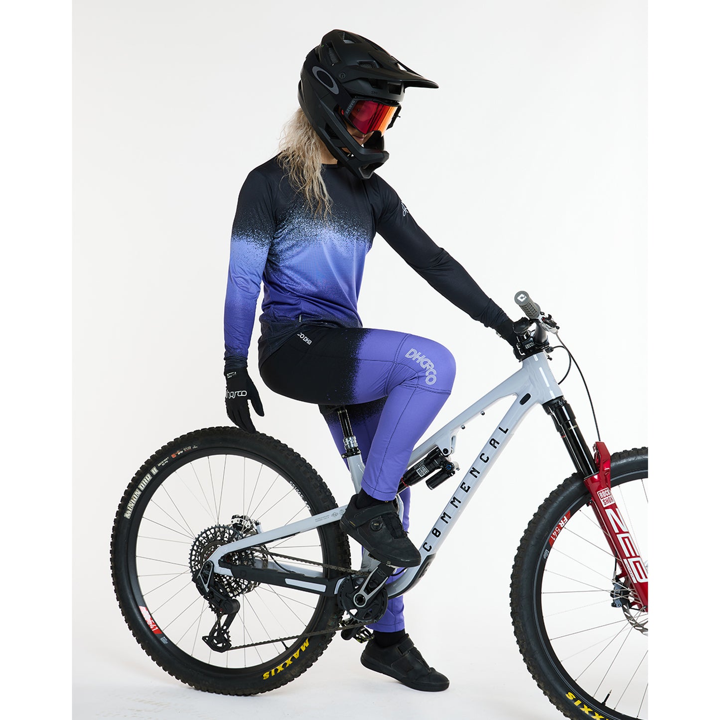 Γυναικείο DHARCO RACE ULTRA VIOLET Long Sleeve Jersey Μαύρο/Μωβ