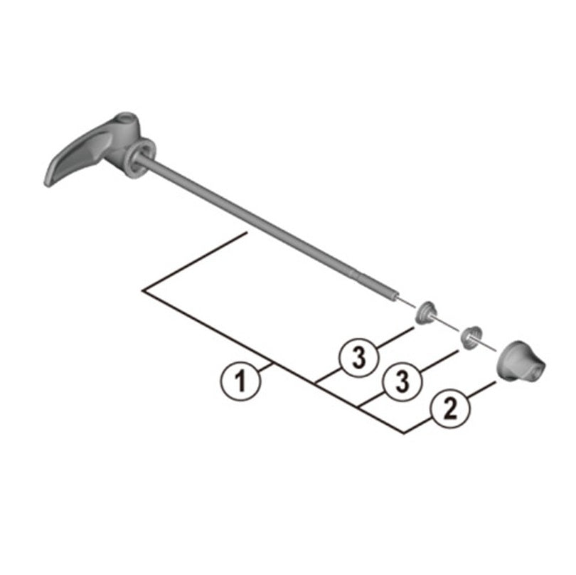 Κλείδωμα πίσω τροχού SHIMANO 163mm WH-R9200-C50
