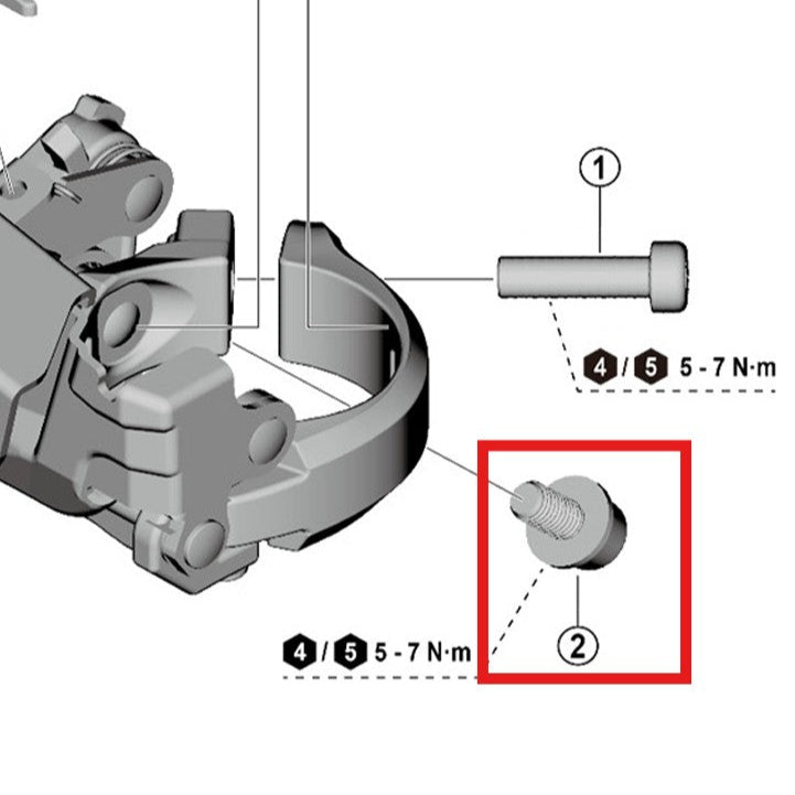 Βίδα στερέωσης καλωδίου SHIMANO FD-U8010/U6010 (M5x9,2)