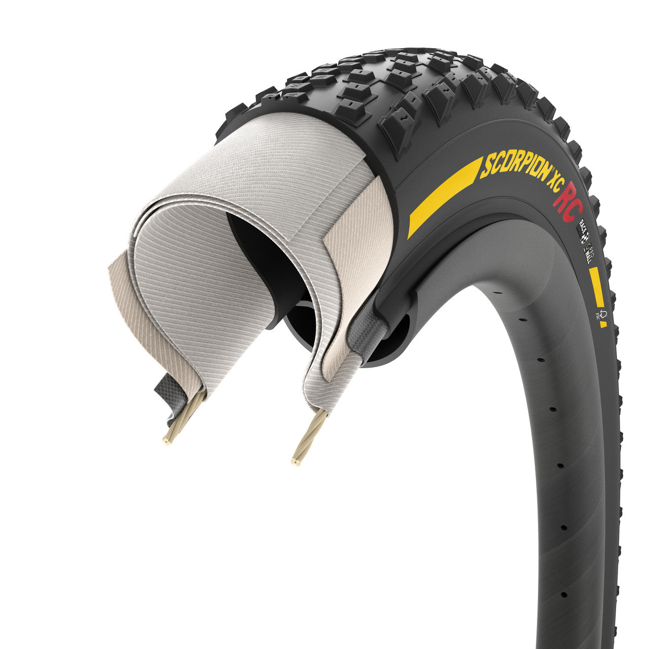 PIRELLI SCORPION RACE XC ProWall 29x2.40 Tubeless Ready Soft Yellow Team Edition tire