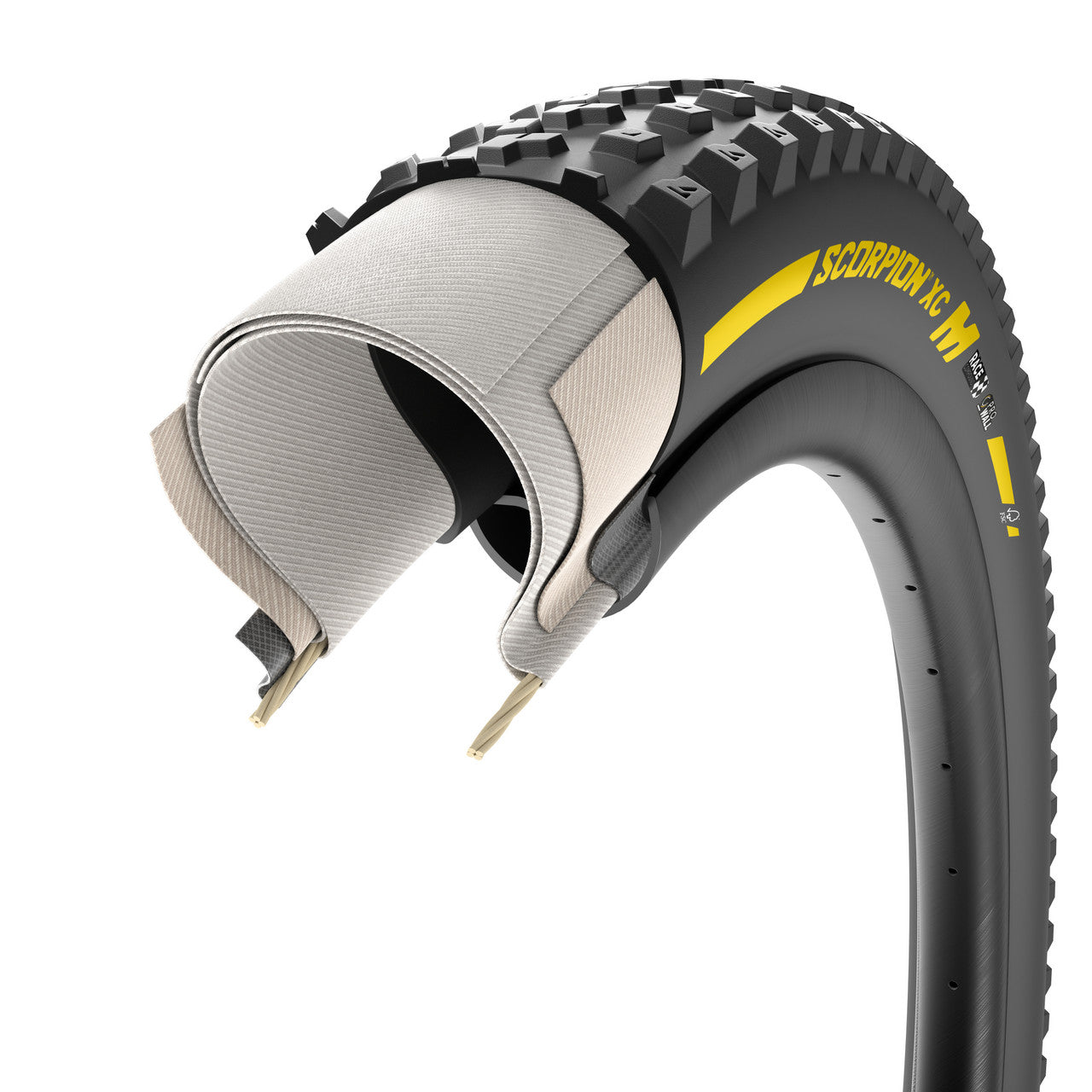PIRELLI SCORPION RACE XC M ProWall 29x2.40 Tubeless Ready Soft Yellow Team Edition tire