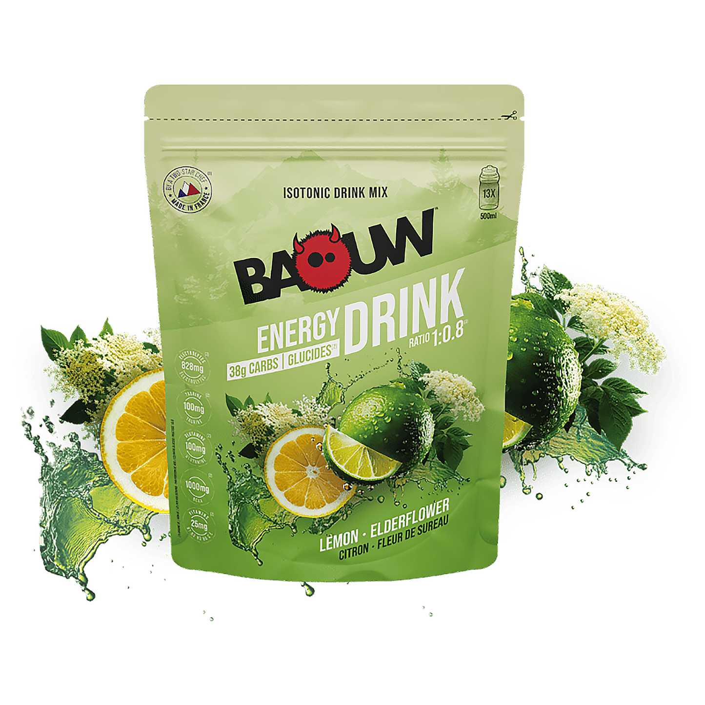 Ενεργειακό ποτό BAOUW ISOTONIC (585g) Λεμόνι Elderflower