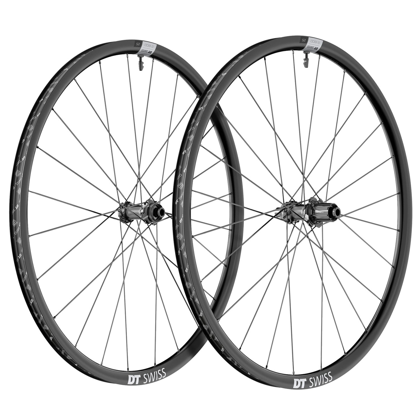 Pair of DT SWISS G 1800 SPLINE 25 Tubeless Ready (Center Lock) Dynamo Wheels