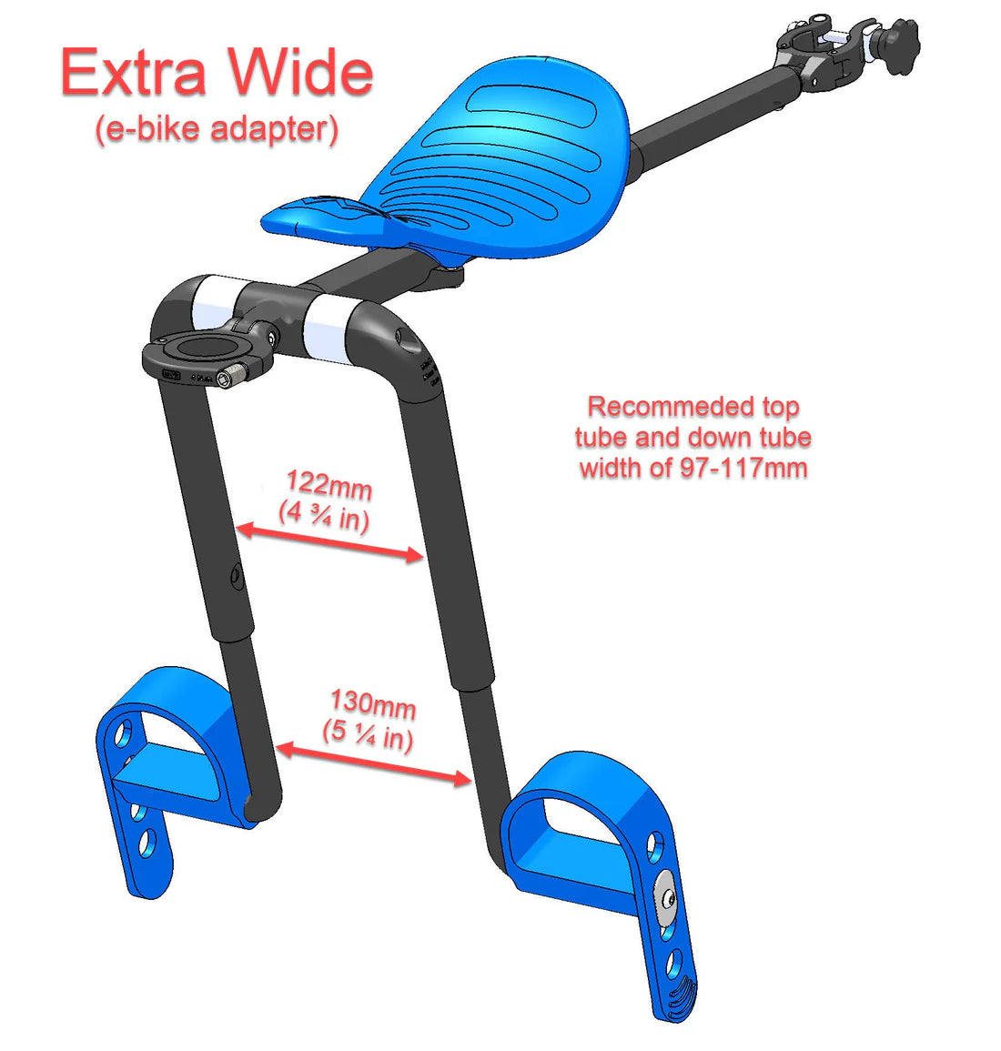 Κιτ προσαρμογέα MAC RIDE E-bike, πολύ φαρδύς σωλήνας 13cm