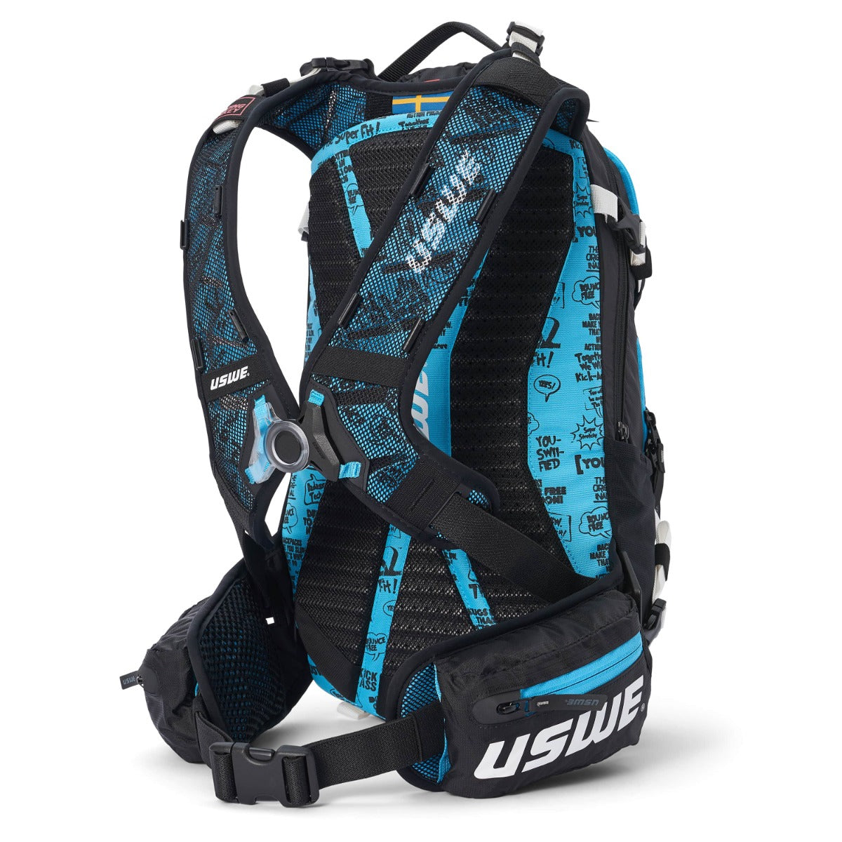 USWE FLOW 16 L Backpack with Integrated Dorsal Black/Blue