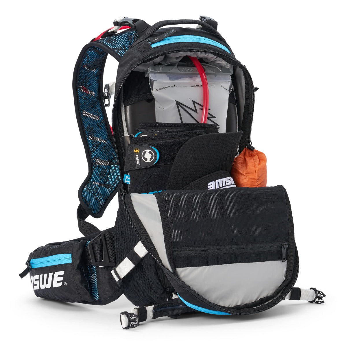 USWE FLOW 16 L Backpack with Integrated Dorsal Black/Blue