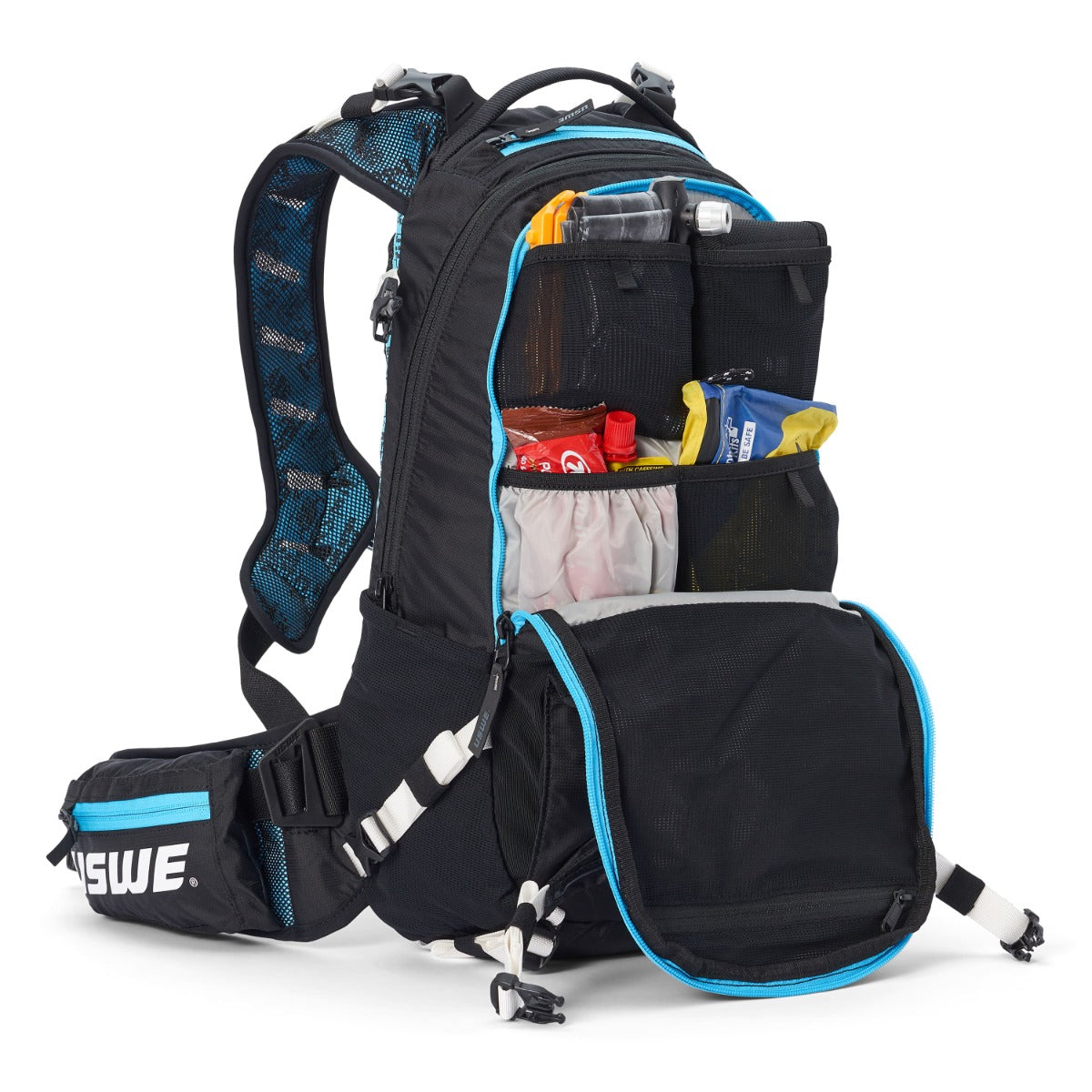 USWE FLOW 16 L Backpack with Integrated Dorsal Black/Blue