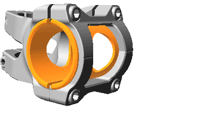 REVERSE COMPONENTS BLACK ONE D-2 Στέλεχος Μαύρο/Άσπρο