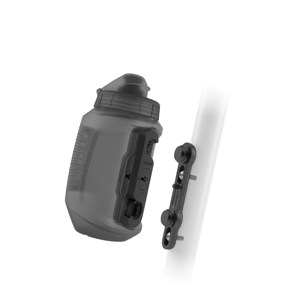 Bottle and bottle cage set FIDLOCK TWIST BIKE BASE 550 ml Smoked