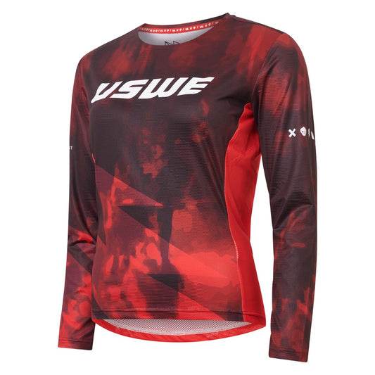 Γυναικείο USWE LUFTIG MTB Long Sleeve Jersey Κόκκινο