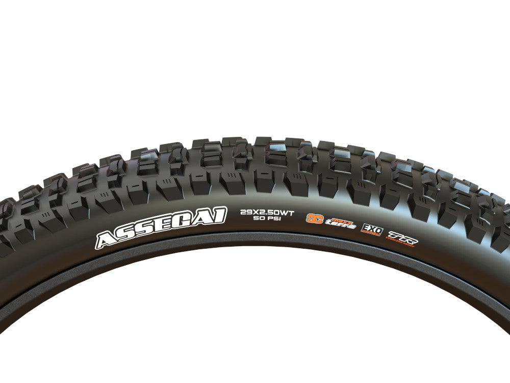 MAXXIS ASSEGAI 29x2.50 WT DH E50 3C MaxxGrip Tubeless Ready Soft Μαύρο ελαστικό