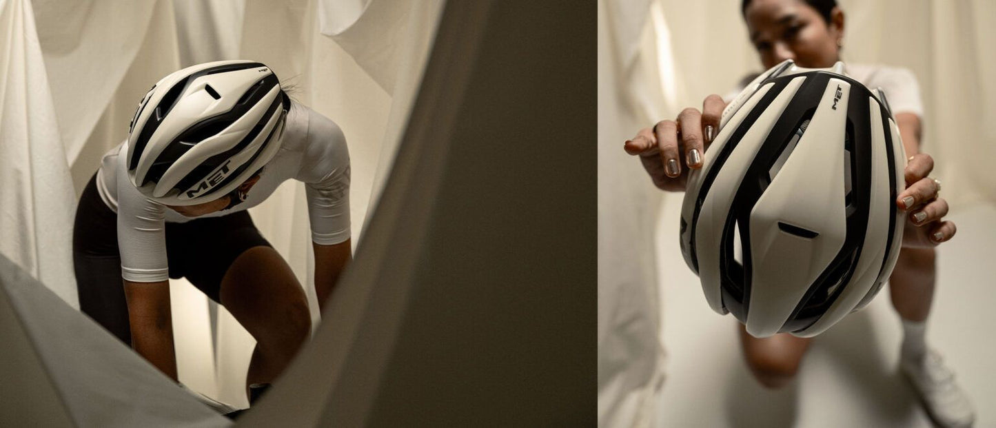 MET TRENTA MIPS WAX Matte White Gravel Κράνος