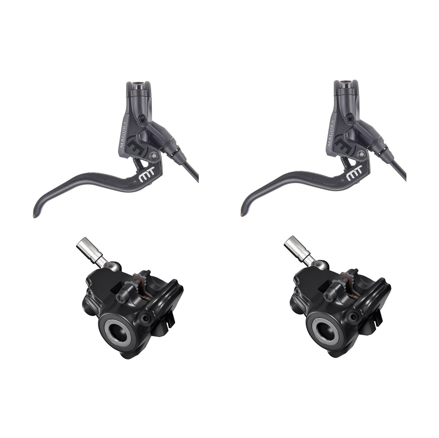 Pair of MAGURA MT4 FLATMOUNT Discless Brakes Black