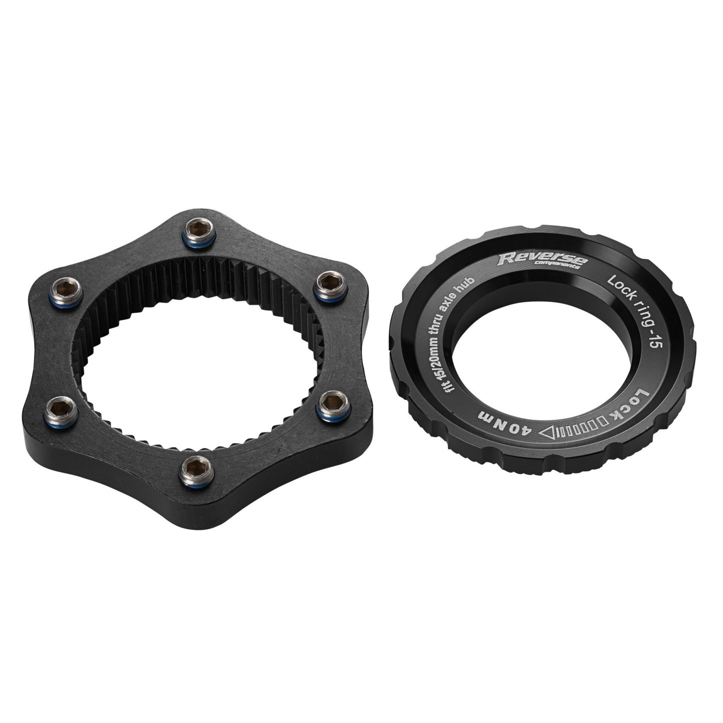 Centerlock adapter REVERSE COMPONENTS Black