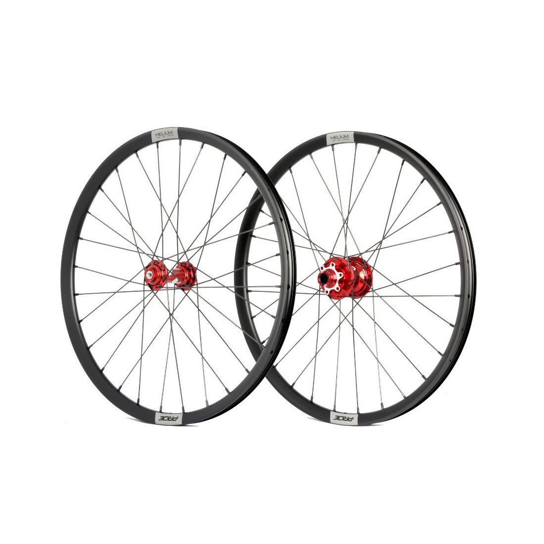 PRIDE 20" (451mm) Control V2 Disc Helium M21 10/15mm Axle Wheel Set Red