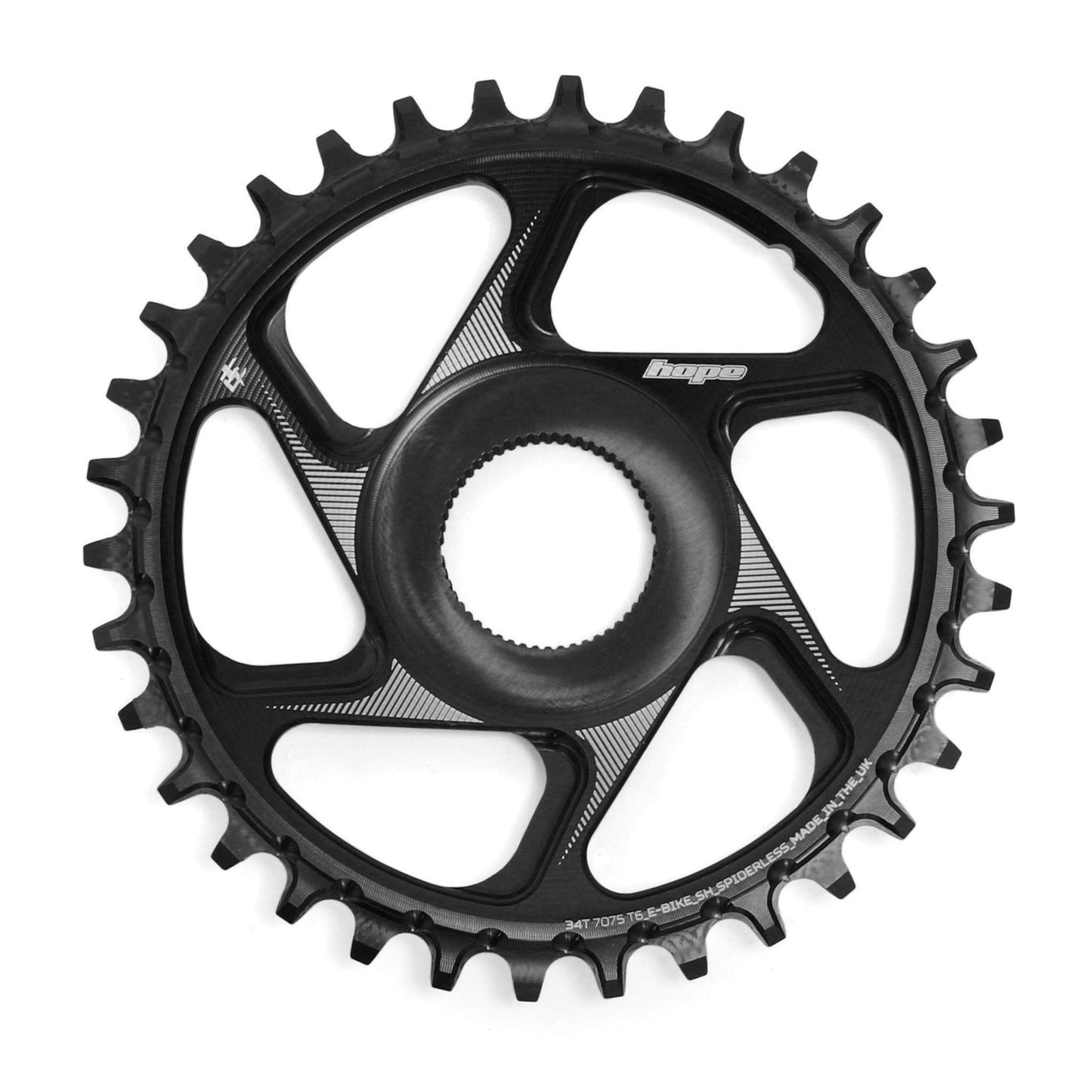 Plateau Mono HOPE R22 9/10/11/12V Άμεση τοποθέτηση E-Bike SHIMANO Μαύρο