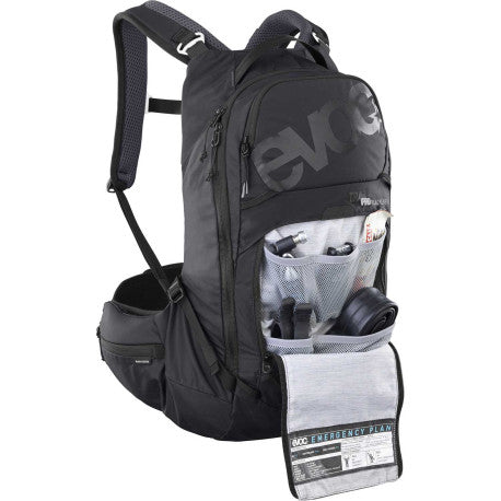 Σακίδιο πλάτης με ραχιαίο EVOC TRAIL PRO BLACKLINE 16 L Μαύρο