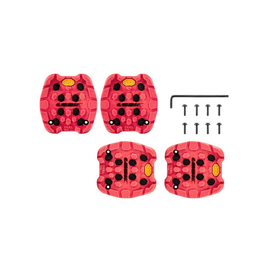 Look Trail Grip κόκκινα επίπεδα ένθετα πεντάλ (x4)