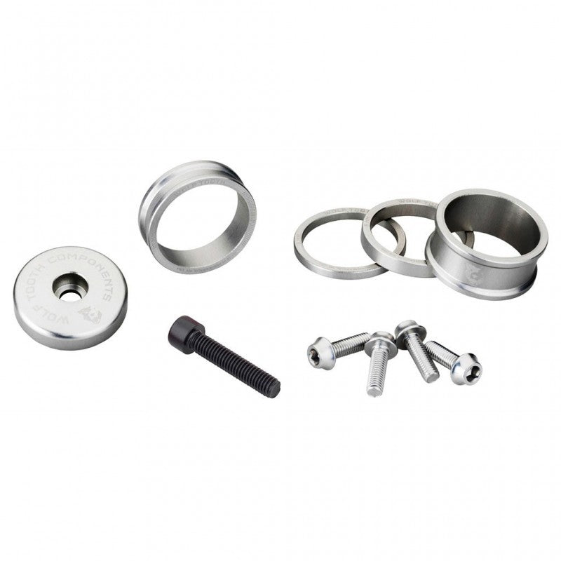 Kit Spacers, Stem Cover and Screws WOLFTOOTH BLING KIT Silver