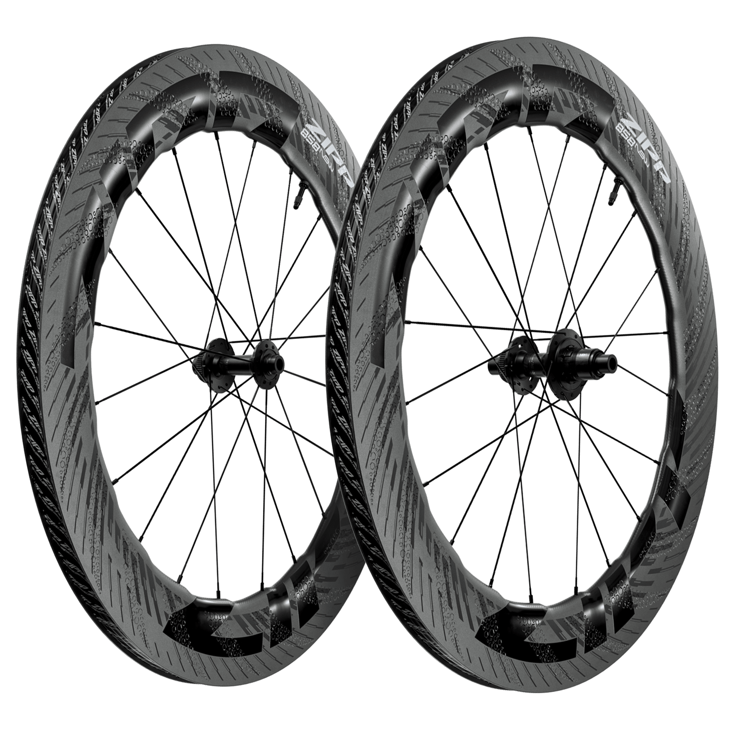 Pair of ZIPP 858 NSW DISC Tubeless Ready Wheels (Center Lock)