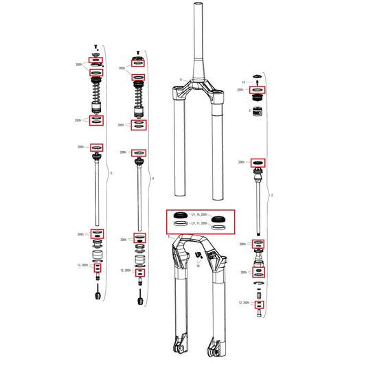 Κιτ συντήρησης 200 ώρες/έτος ROCKSHOX PSYLO Gold (2025+) Generation A