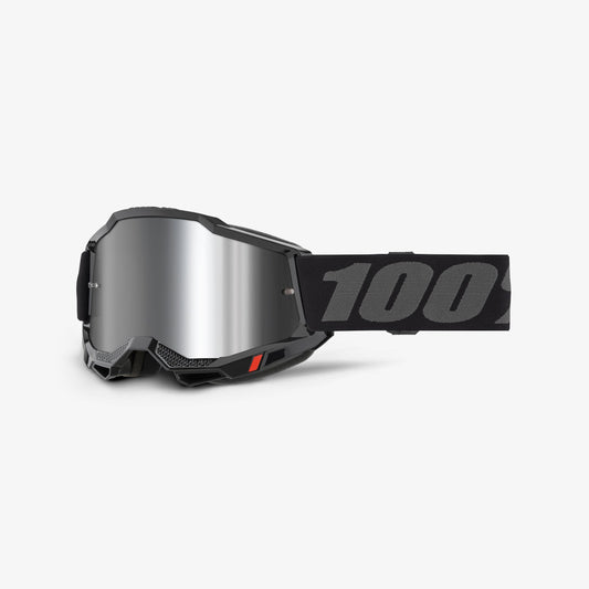 Μάσκα 100% ACCURI 2 Μαύρη Φακός Silver Mirror