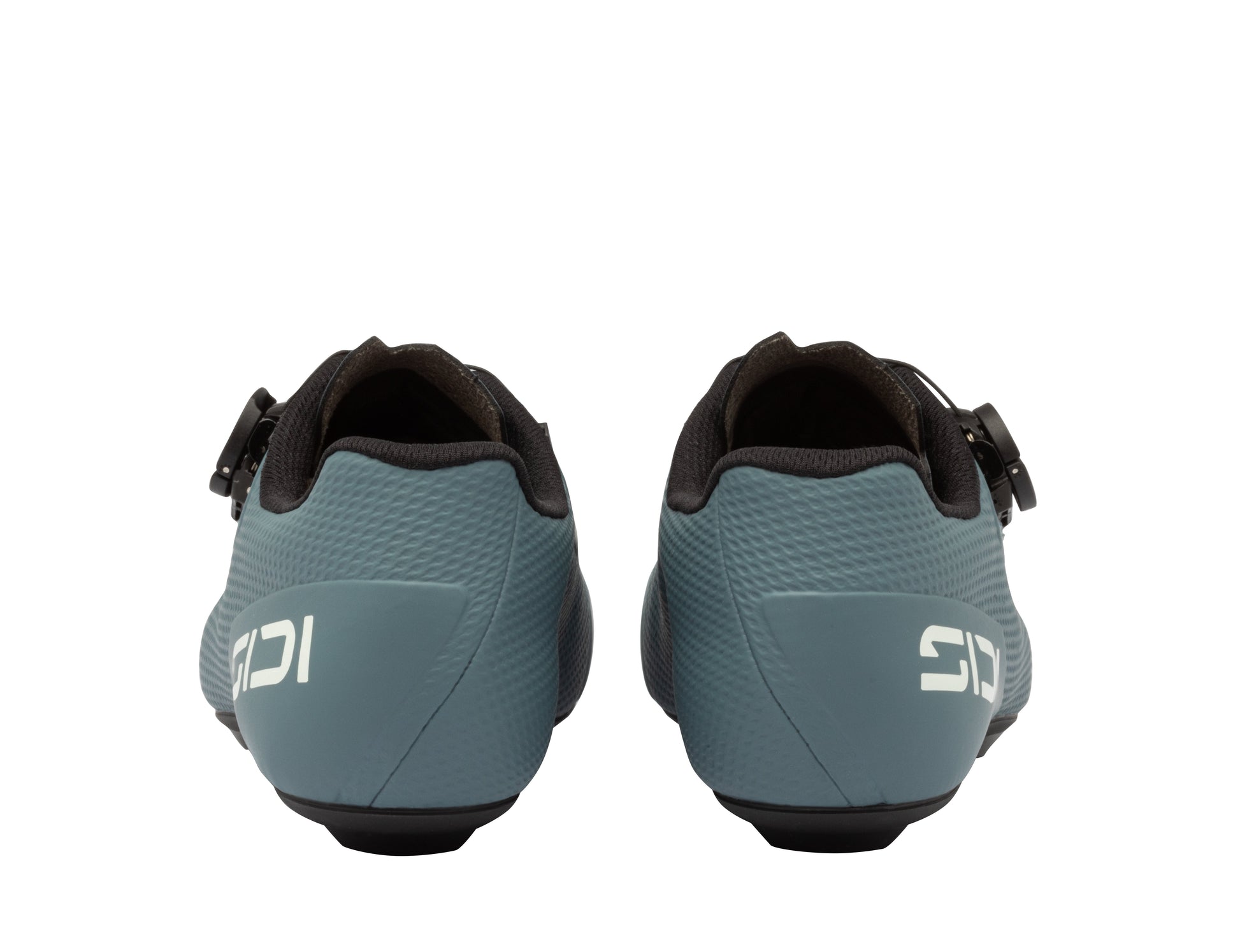 Chaussures route Sidi Fast 3 storm grey et ice white, vue arrière du contrefort