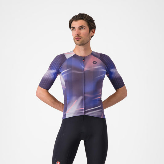 CASTELLI AERO RACE 8S Κοντομάνικο Jersey μοβ