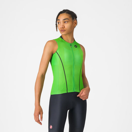 CASTELLI ANIMA FLOW Γυναικείο αμάνικο Jersey Πράσινο