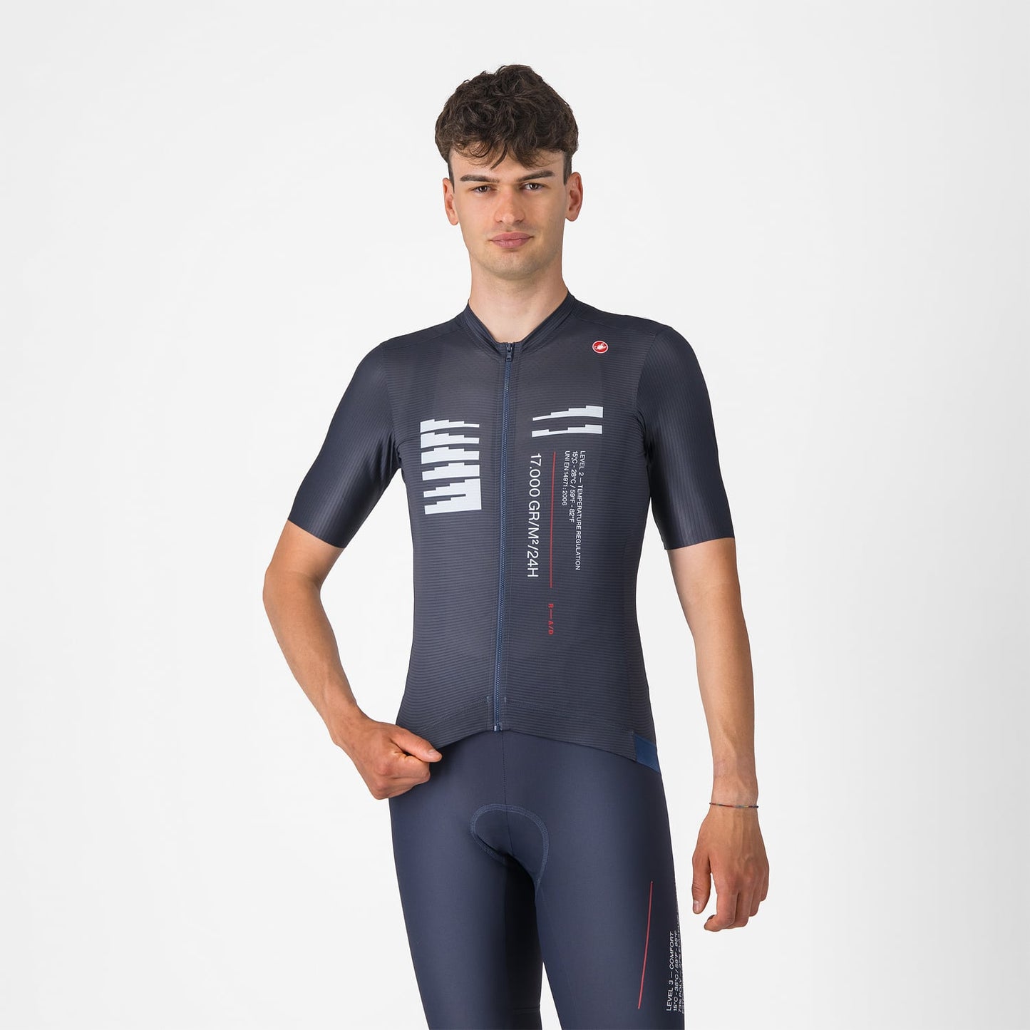 CASTELLI ESPRESSO R--A/D Short Sleeve Jersey Blue
