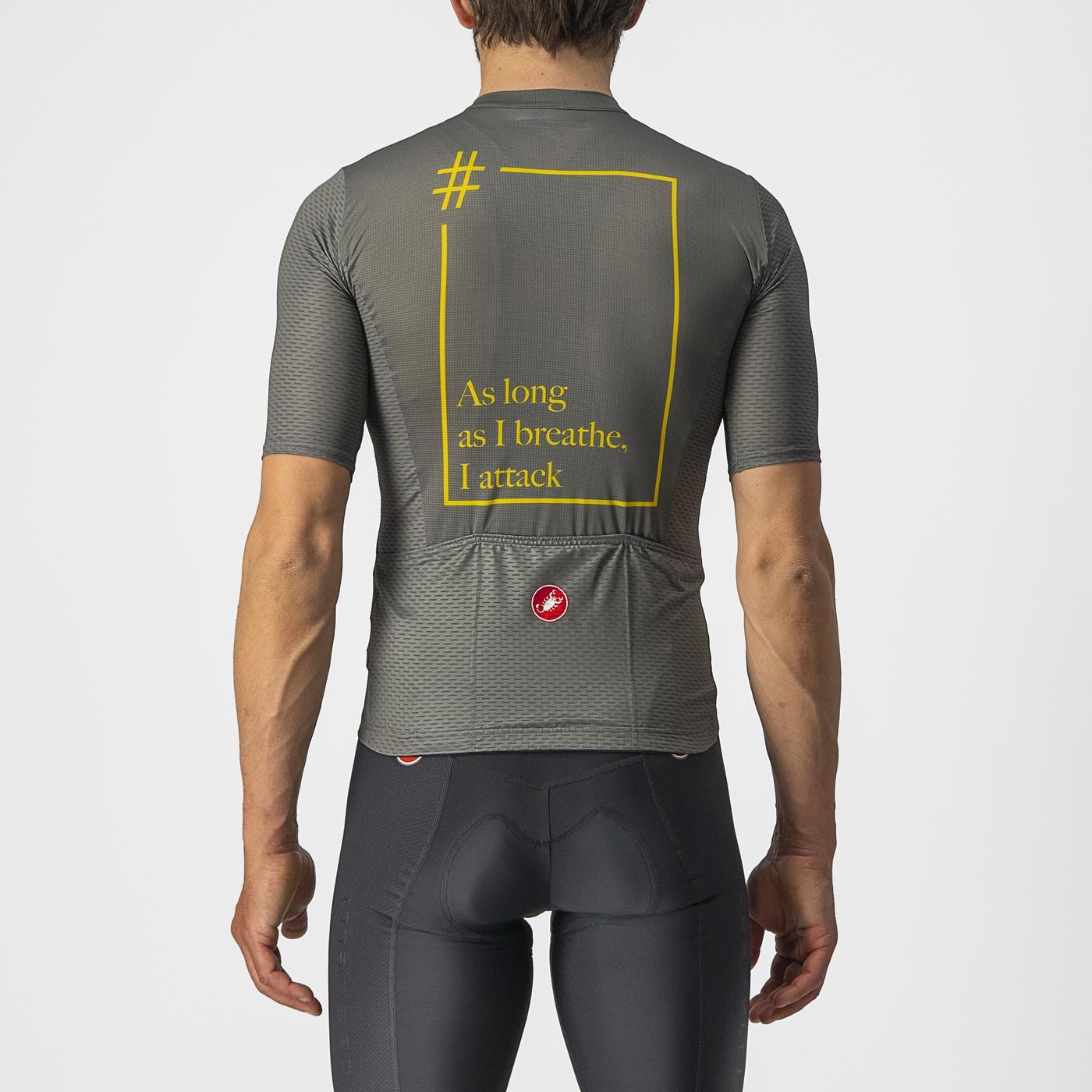 CASTELLI BREATHE ATTACK Κοντομάνικο Jersey Γκρι/πράσινο