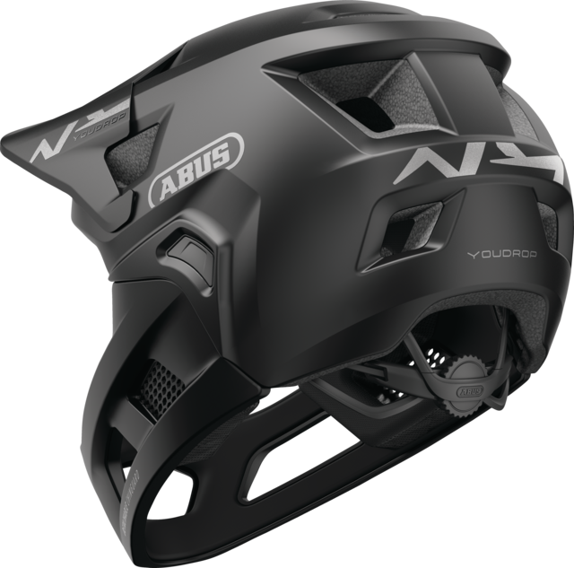 Κράνος MTB ABUS YOUDROP FF Junior Muted Μαύρο